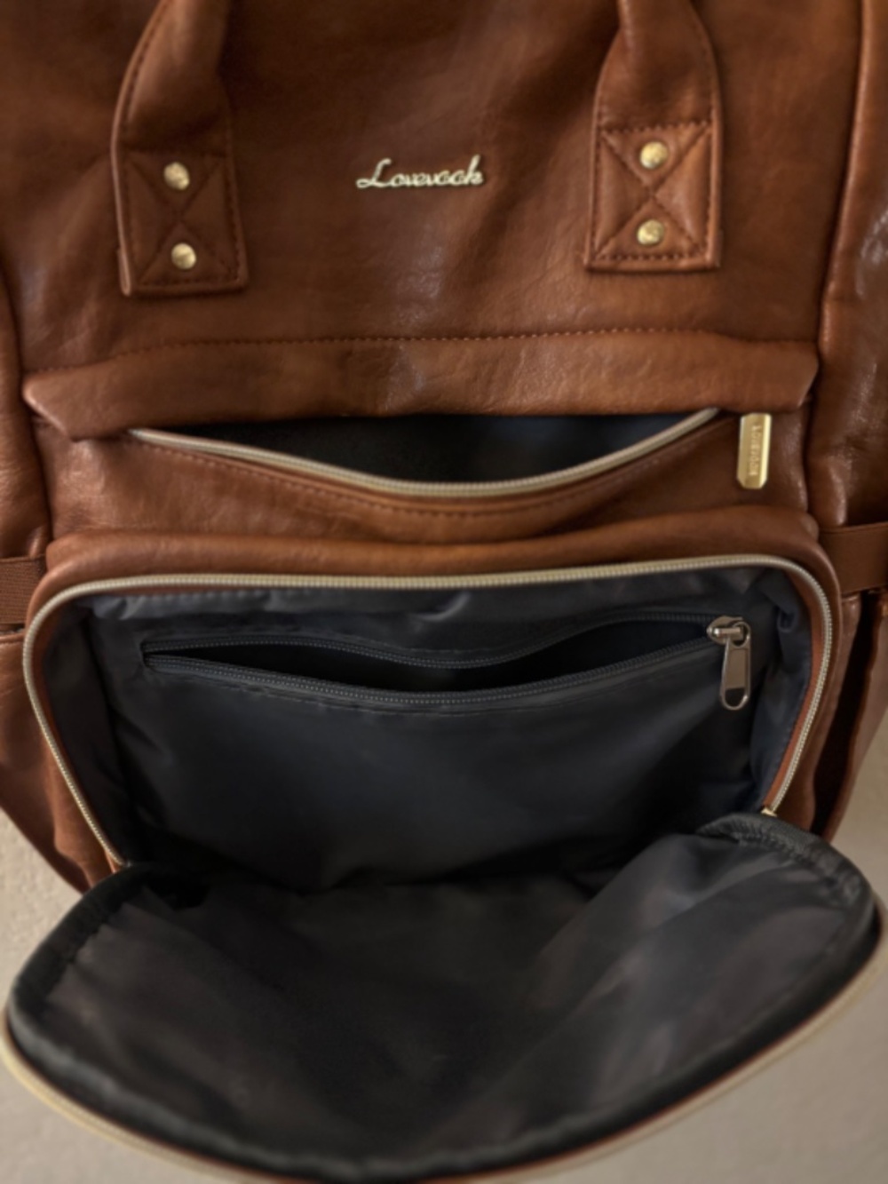 Lovevook Brown Leather Backpack - Discontinued Color - Picture 10 of 12